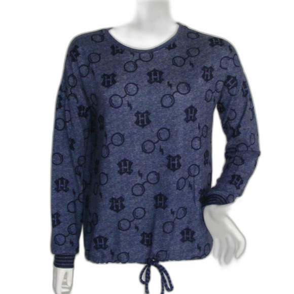 HARRY POTTER Pajama Set, S, 2pc, Eyeglasses & Crest Print, Long sleeves/Pants - Picture 7 of 14